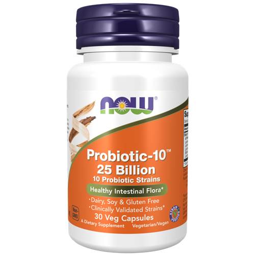 NOW Foods Probiotic-10 25 Billion Weiß,Orangefarbig