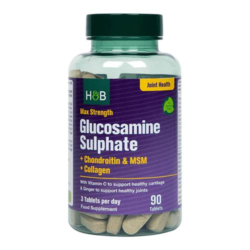 Holland & Barrett Max Strength Glucosamine Sulphate, Chondroitin, Msm, Collagen Grün