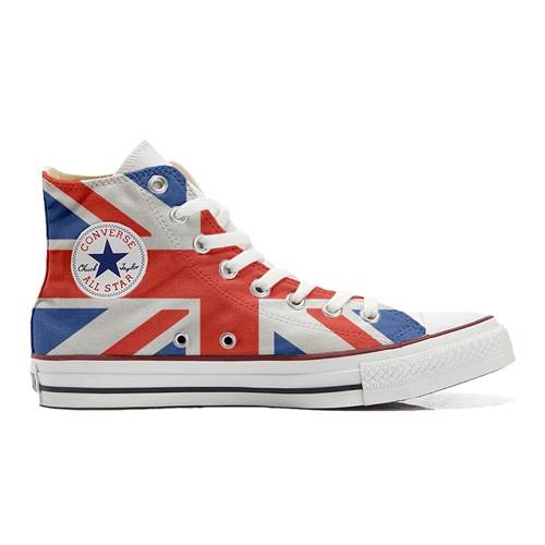Converse Personalizzate All Star Sneaker Unisex Prodotto Artigianale Bandiera Inglese A11007