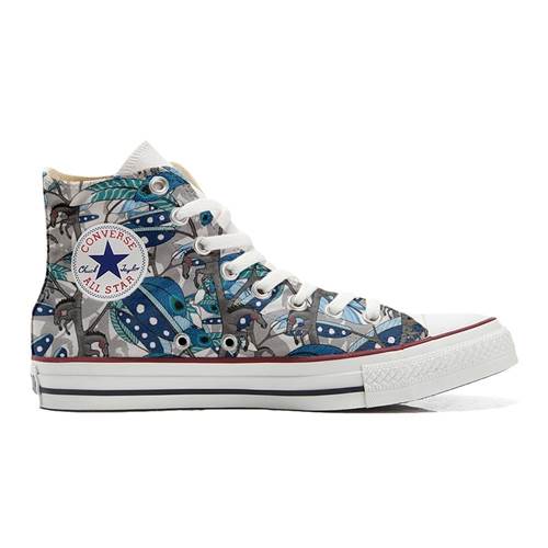Converse Original Customized With Printed Italian Style Handmade Shoes Horse Feathers A11252