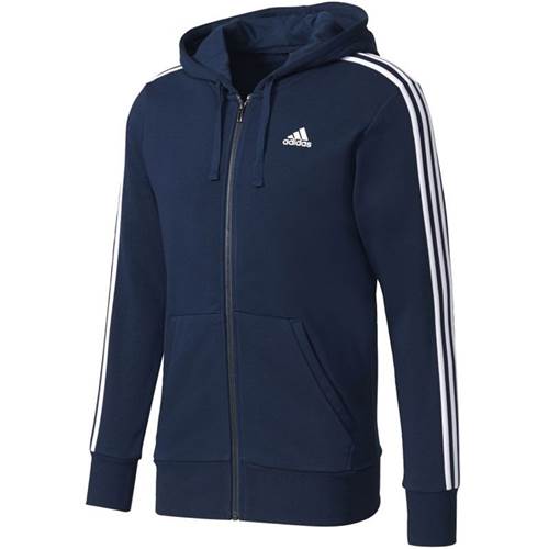 Adidas Essentials 3 Stripes Full Zip Hoodie French Terry M S98787