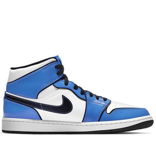 Nike Air Jordan 1 Mid Retro Signal Blue SE Weiß,Blau