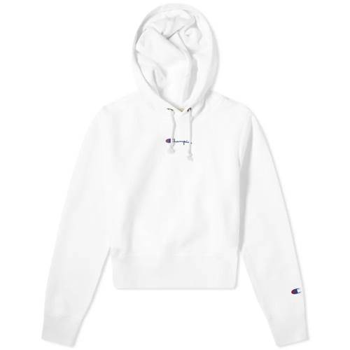 Champion Reverse Weave Cropped Small Script Logo Hooded Sweatshirt 112691WW001