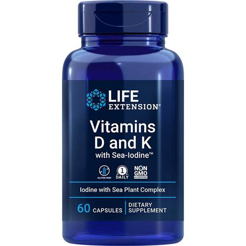 Nahrungsergänzungsmittel Life Extension Vitamins D And K With Sea Iodine