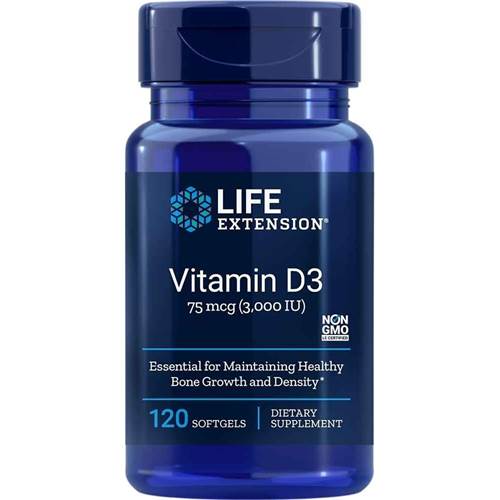 Nahrungsergänzungsmittel Life Extension Vitamin D3 3000 IU