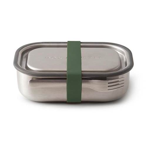 Lebensmittelbehälter Black Blum Box Appetit 3 W 1 Steel Oliwkowy Lunch Box Śniadaniówka ZE Stali Nierdzewnej Dwukomorowa Z Widelcem