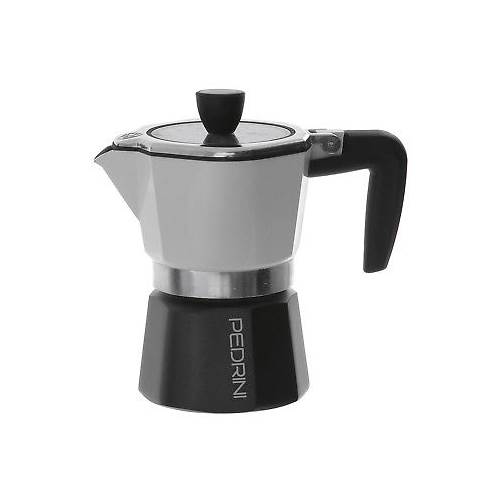 Kaffee und Tee Pedrini Sei Moka Plus NA 1 Filiżankę Espresso 1 TZ Biała Kawiarka Aluminiowa Ciśnieniowa