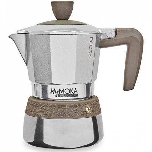 Kaffee und Tee Pedrini Mymoka NA 6 Filiżanek Espresso 6 TZ Kawiarka Aluminiowa Ciśnieniowa