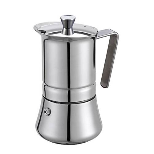 Kaffee und Tee GAT Pratika NA 6 Filiżanek Espresso Kawiarka Stalowa Ciśnieniowa