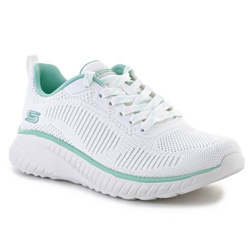Skechers Bobs Squad Chaos Parallel Lines Weiß