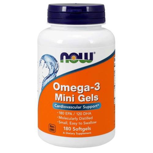 NOW Foods Omega 3 Mini Gels Orangefarbig,Weiß