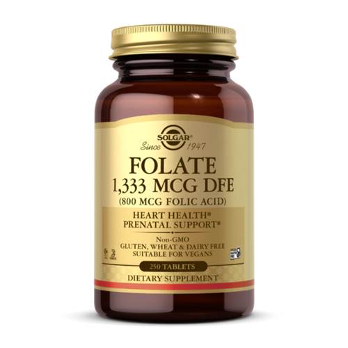 Nahrungsergänzungsmittel Solgar Folate 1333 Mcg Dfe 800 Mcg Folic Acid 250 Tabl