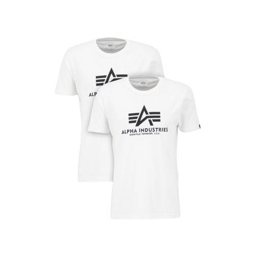 Tshirts Alpha Industries Basic T 2 Pack White