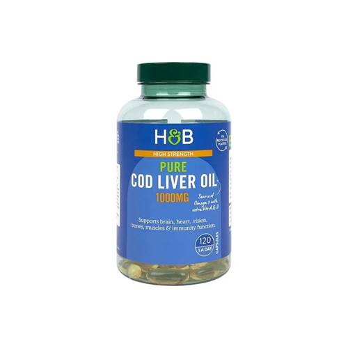 Holland & Barrett Pure Cod Liver Oil Blau