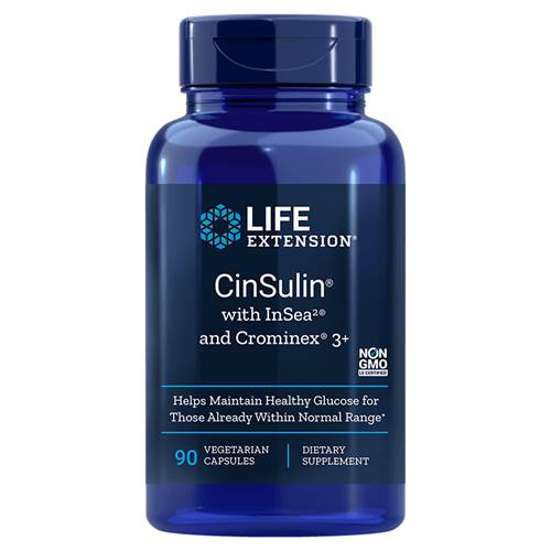 Life Extension Cinsulin + Insea2 And Crominex 3+ Dunkelblau